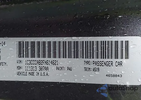 2015 Chrysler 200 Limited from USA, damaged, VIN 1C3CCCAB2FN614621